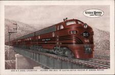 Railroad Locomotive 6000 HP Diesel Locomotive,General Motors Chrome Postcard picture