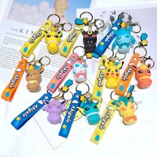10 keychains wholesale package Eeveelution family and Pikachu figure KeyChain picture