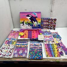 Vintage Lisa Frank Whale My Sticker Collection Box W/ 90+ Sheets W/ Stencils picture
