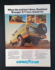 Vintage 1977 Goodyear Wrangler R/T Tires - Full Page Original Color Ad picture