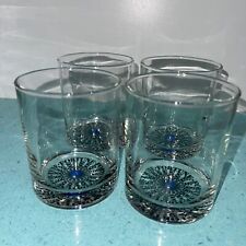 Fortune 500 Vintage Low Ball  Glasses Set Of Four Wall Street Market Finance picture