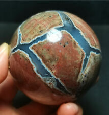 TOP 324G Natural Polished Football Agate Crystal Sphere Ball Healing WD1119 picture