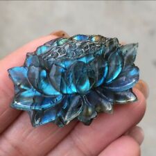 Natural Labradorite Hand Carved The lotusQuartz Crystal Healing 1pc  picture