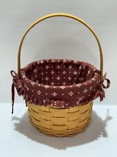 Longaberger 1998 Fruit Basket with fabric Liner handle Vintage picture