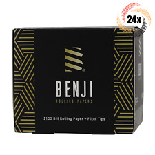 Full Box 24x Packs Benji $100 Money King Rolling Papers & Filters | 20 Per Pack picture