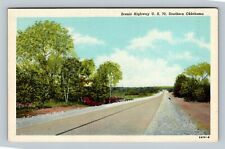 Highway US 70 Trees Flowers Southern Oklahoma Vintage Postcard picture