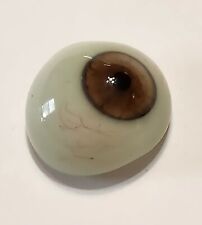 Antique German hand-blown human prosthetic glass eye.  Brown.  Excellent. picture