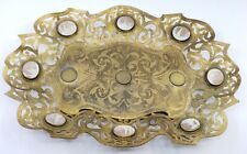 AMAZING Antique Victorian Grand Tour 8 Shell Cameos Story Teller Ornate Tray picture