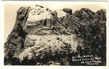 RPPC Postcard Mt. Rushmore Early Stage Thomas Jefferson First Attempt Circa 1930 picture