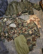 Vintage Camo Army Uniform Lot Military Issue Cargo Combat Pants Shirt Lot Of 12 picture
