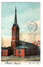 Postcard OH Uhrichsville Presbyterian Church 1907 View Antique picture