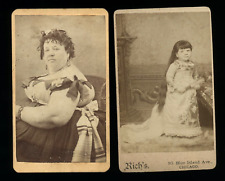 antique sideshow circus photos fat lady maggie clark & little henriette moretz picture