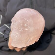 760g natural rose quartz carved skull quartz crystal skull Reiki healing XK2745 picture