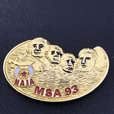 Mount Rushmore MSA 1993 Shriners Gold Tone Masonic Masons Pin Enamel picture