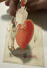1914 John Winsch Embossed Valentine Thoughts Postcard Mechanical Paint Very RARE picture