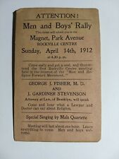 Vtg 1912 Evangelist Ad Card Men & Religion Forward Movement Rockville Centre NY picture