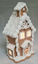 Gingerbread Waffle House Brown White Icing LED Light Up Clay-dough 7