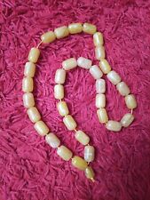 Old yellow rosary 33 prayer beads 78 grams picture