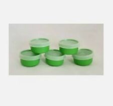 Tupperware Smidgets 1 oz Mini Bowls Set of 5 Green NEW Pills Vitamins Coins picture