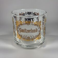 Vintage TWA Airlines The world of Switzerland Drinking glass tumbler picture