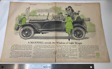 ANTIQUE 1920 Print Ad Metropolitan 2 Page Foldout, Maxwell Motor Co. 10x14