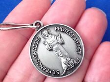 St FRANCIS PET Protection Tag Saint Medal Dog Cat Puppy Kitty Round Pet Tag picture