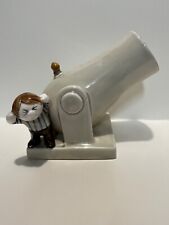 Vintage 1972 Fitz and Floyd Ceramic Canon With Man Match Holder picture
