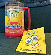 2012 Nickelodeon SpongeBob SquarePants Crystal Freezer Beer Mug Cup Glass 16oz picture
