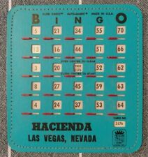 Vintage Las Vegas Hacienda Hotel Casino Slide Bingo Card Kleer Kwick Never Used picture