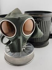 Rare 1939 WaA320 RL1 Civil Defense German WWII Gas Mask W Wide Canister. VG Cond picture