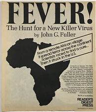 *RARE* FEVER: Hunt for New Killer Virus-J.Fuller 1974 Novel Promo Ad 26x31cm NYT picture