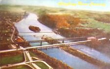 ALLEGHENY RIVER CROSSING PENNSYLVANIA TURNPIKE PA VINTAGE - POSTCARD picture