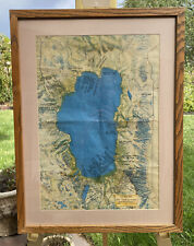 Vintage ER Smith Lake Tahoe & Vicinity Map, George Mathis Artist picture