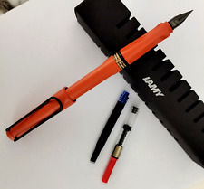 LAMY Fountain Pen Limited Safari Extra Fine Nib Orange With Box #O8858 picture