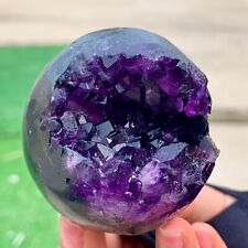 204G Natural Uruguayan Amethyst Quartz crystal open smile ball therapy picture