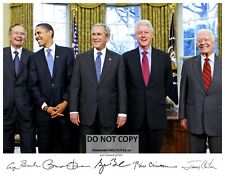 GEORGE W. BUSH, BARACK OBAMA & OTHER PRESIDENTS w/ SIGNATURES 8X10 PHOTO (WW038) picture
