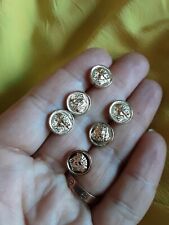 💋💅💜 100% VERSACE Lot of 6   MEDUSA HEAD Gold Tone metal size 12 mm picture