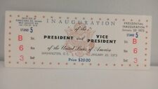 1973 President Richard Nixon Inauguration Full Ticket $20 Stand 5, Row 6, Seat 3 picture