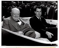 25 June 1954 press photo of Winston Churchill and Richard Nixon in Washington picture