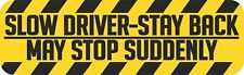 10in x 3in Caution Slow Driver Magnet Car Truck Vehicle Magnetic Sign picture