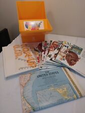 1978 National Geographic Close-Up USA Map Set 15 Map Books Index Case 1st ed. picture