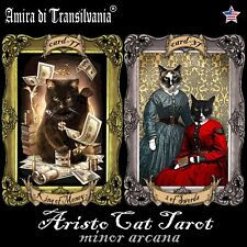 cat tarot card cards deck fortune telling rare vintage oracle cats minor arcana picture