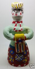VINTAGE CERAMIC FIGURINE  WOMAN  IN NATIONAL COSTUMES,RUSSIA 70's picture