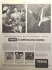 Trane Air Conditioning Commerical Defense La Crosse WI Vintage Print Ad 1952 picture