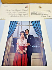 Nancy e Ronald Reagan Congratulations Wedding Anniversary-Photo-Signed Letter picture