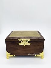 Elegant Wooden Ortxodox Baptismal Box with Exquisite Detailing 3.54' picture