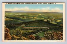 Bedford PA- Pennsylvania, Hairpin Turn On Route 56, Antique, Vintage Postcard picture