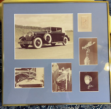 FRAMED BEHIND GLASS COLLAGE OF VTG Photographs- Rolls Royce Auto & Parts/ RRLogo picture