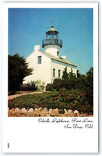 Postcard CA Cabrillo National Monument Old Lighthouse Point Loma San Diego Bay picture