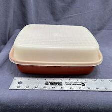 Vintage Tupperware 1294-5, 1295-4 Meat Marinade Keeper Container Paprika Red picture